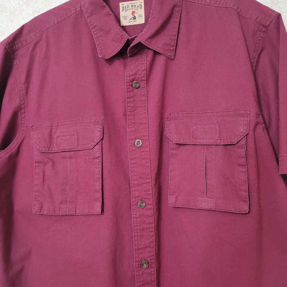 Red Head Brand Mans Short Sleeve Shirt Size XL - Picture 6 of 15